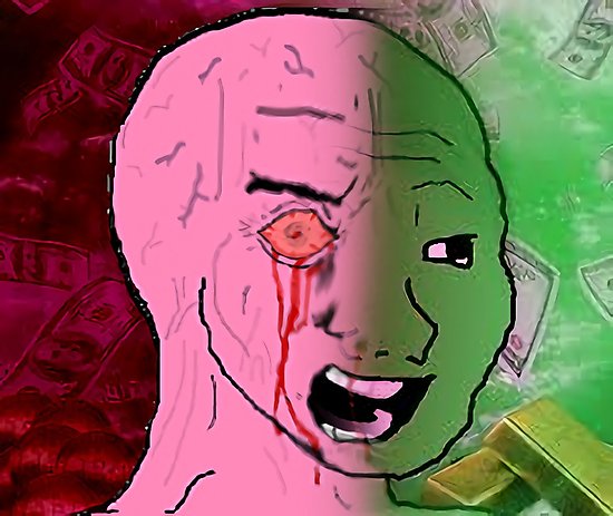 Pink green wojak classic — Wojak meme