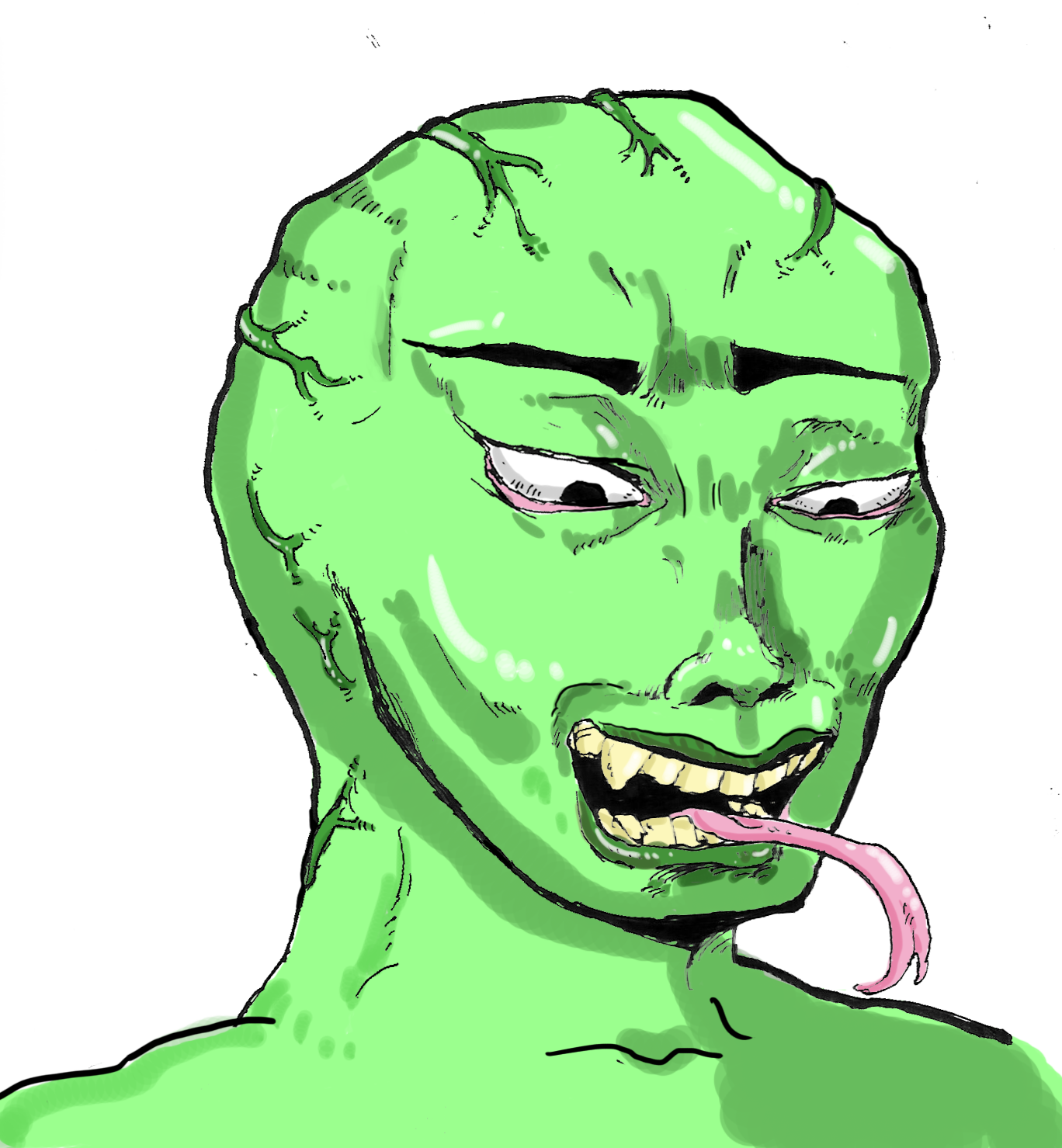 Lizard wojak — Reaction meme