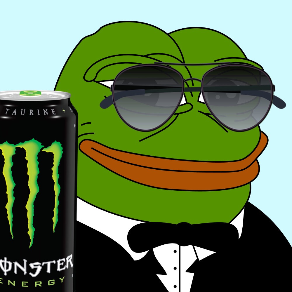 Pepe tux monster energy — Pepe meme