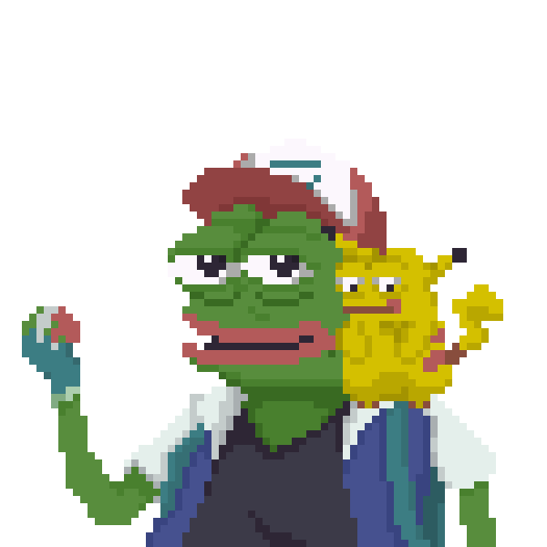 Pepe ash and pikachu bit art — Pepe meme