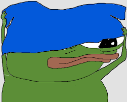 Pepe gym shorts on head — Pepe meme