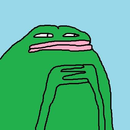 Pepe style guy hands folded — Pepe meme