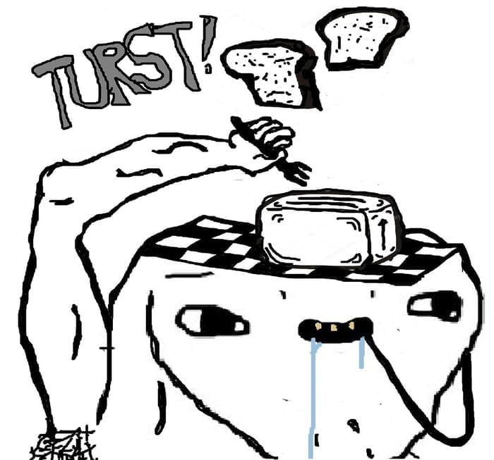 Brainlet cooking toast on brain — Brainlet meme