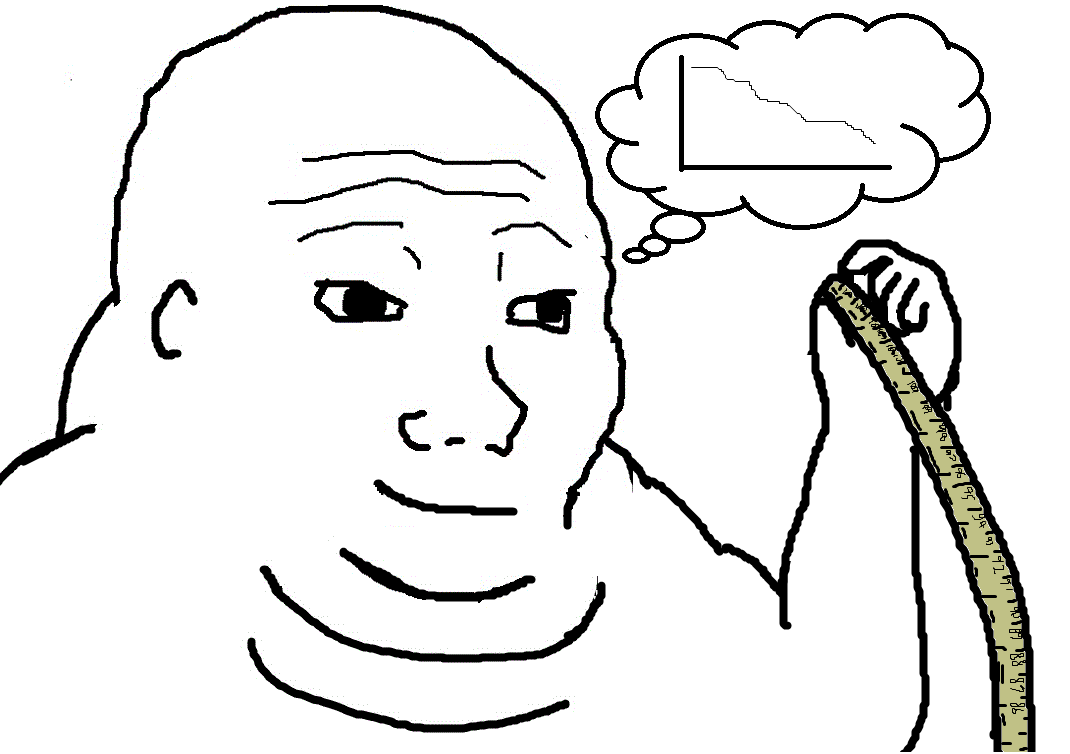 Wojak fat thinking of losing weight — Wojak meme