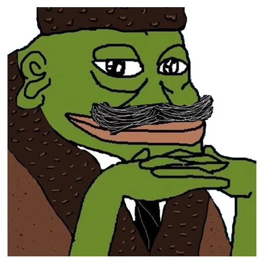 Formal moustache Groyper sticker — Sticker Packs meme
