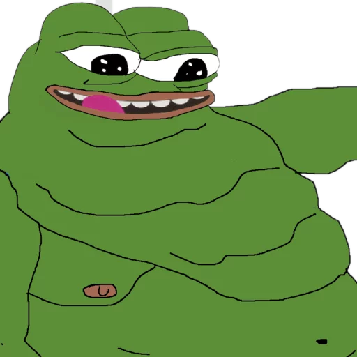 Muscular grin Frog Friends sticker — Sticker Packs meme