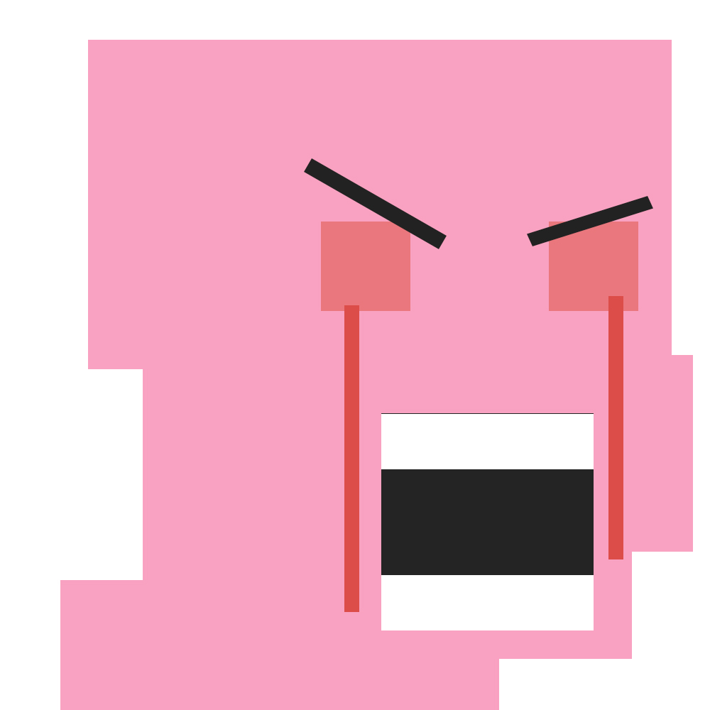 Pink wojak abstract face block — Wojak meme