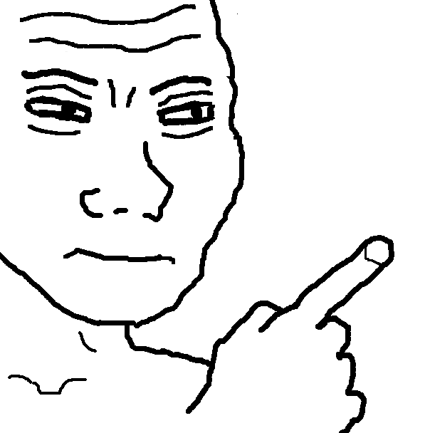 Wojak angry points — Wojak meme