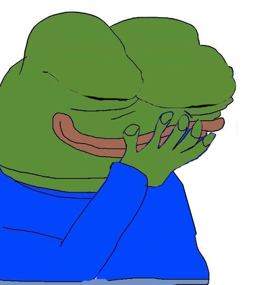 Pepe covering mouth laughing — Pepe meme