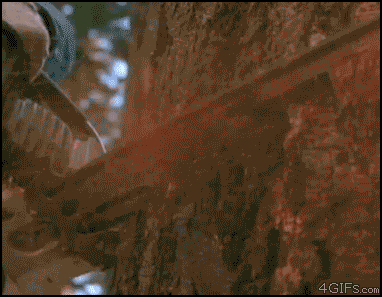 Chuck norris stops chainsaw — Reaction meme