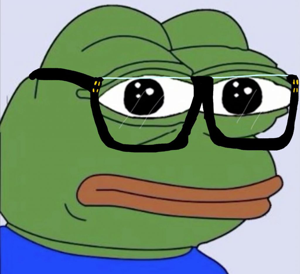 Pepe u frame glasses — Pepe meme