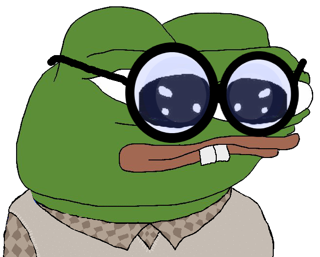 Pepe round glasses bucktooth nerd sweater — Pepe meme