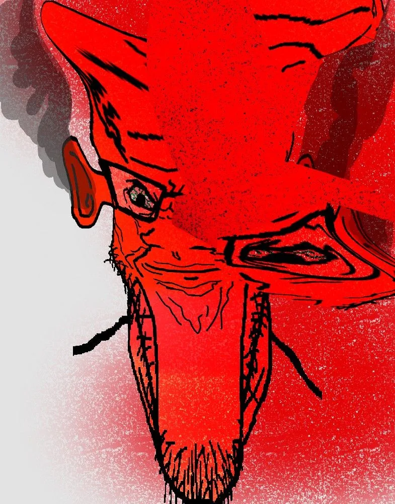 Red hot soyjack — Wojak meme