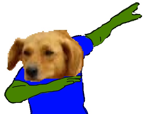 Dabbing dog — Reaction meme