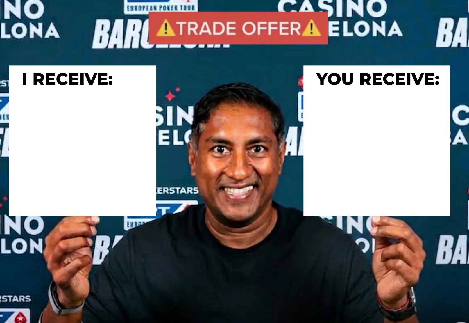 Vinny Lingham "Trade Offer" Meme Template — Templates meme