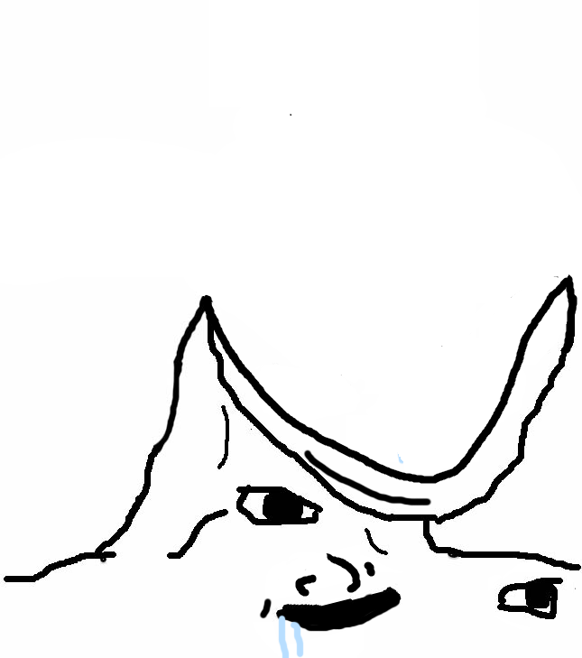 Brainlet face fell off — Brainlet meme