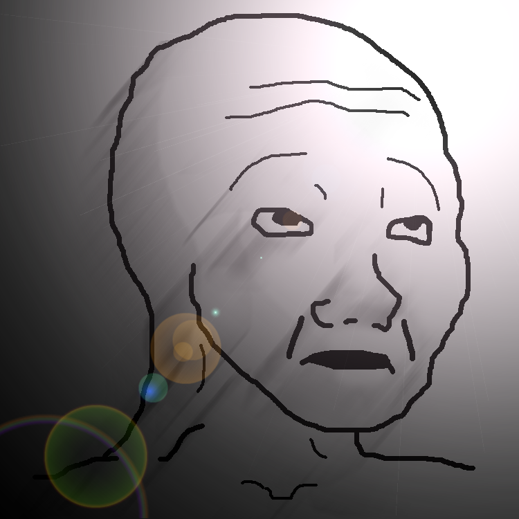 Wojak moving quickly towards light — Wojak meme
