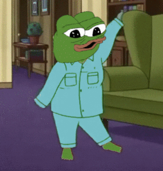 Pepe dances pajamas — Pepe meme
