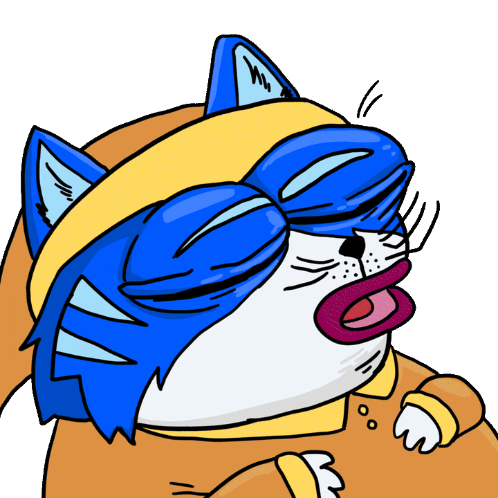 Toshi cat snoring sleeping — $TOSHI meme