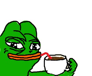 Pepe coffee straw — Pepe meme
