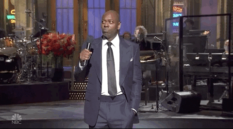 Dave Chapelle Licking Mic — Reaction meme