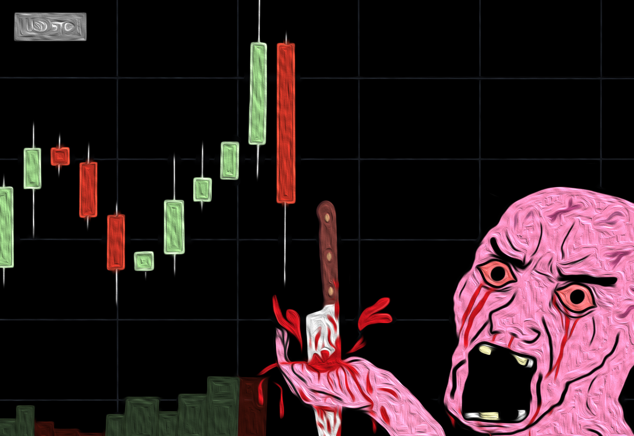 Pink wojak catching falling knife — Wojak meme