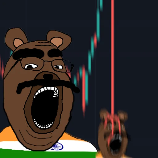 Bear market crash Jeet Degen sticker — Sticker Packs meme