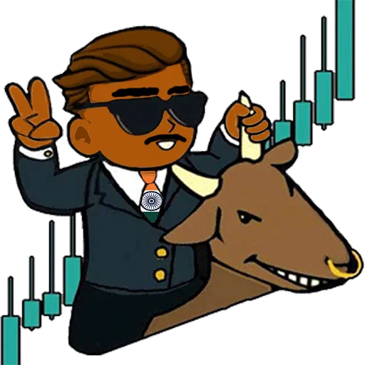 Bull chart trader Jeet Degen sticker — Sticker Packs meme