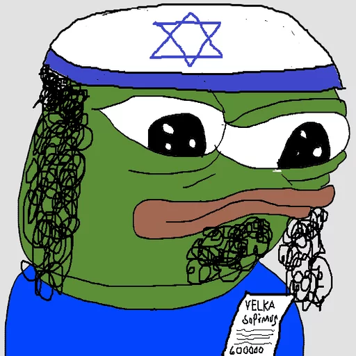 Jewish pepe Frog Friends sticker — Sticker Packs meme