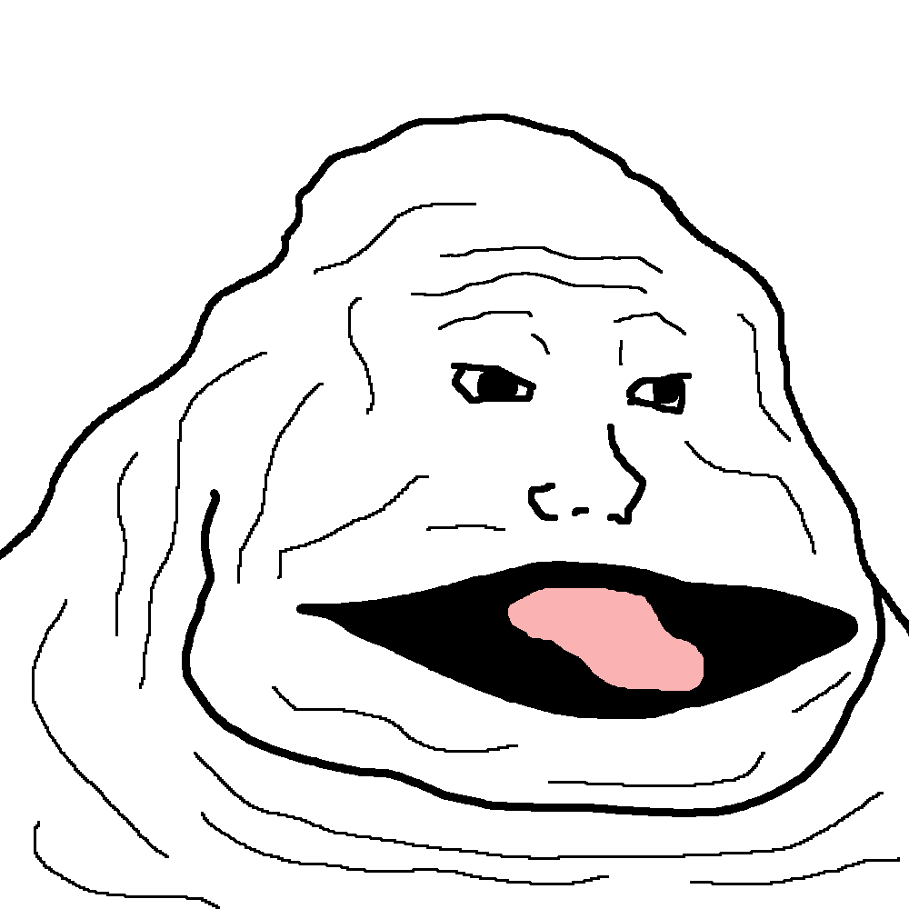 Brainlet fat wojak blaaa — Brainlet meme