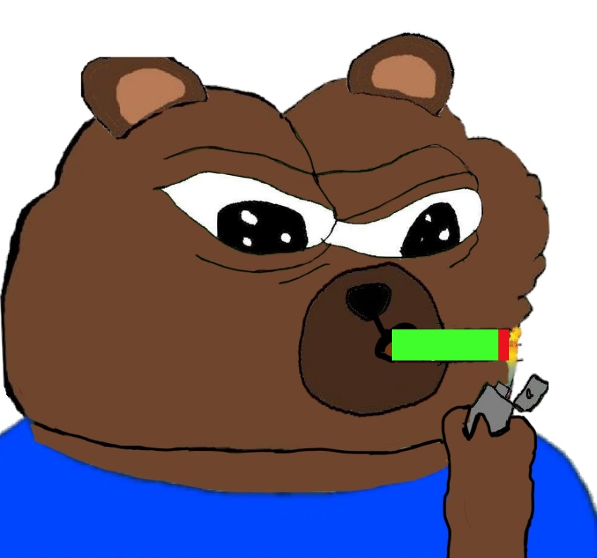 Bobo smoking green candle cigar — Bobo meme