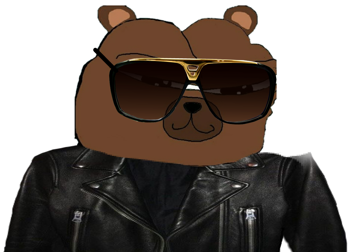 Bobo wearing sunglasses leather jacket — Bobo meme