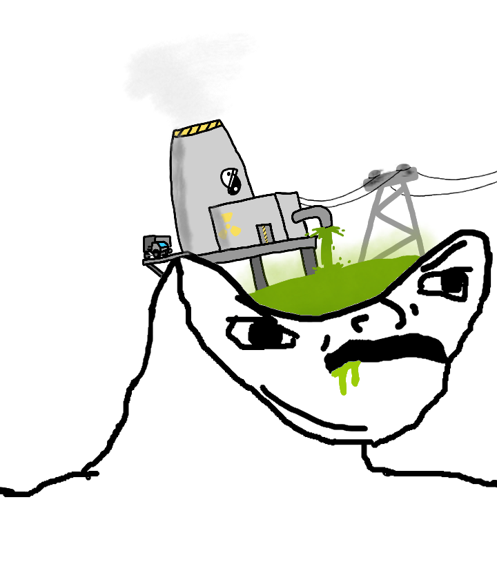 Brainlet industrial waste plant — Brainlet meme