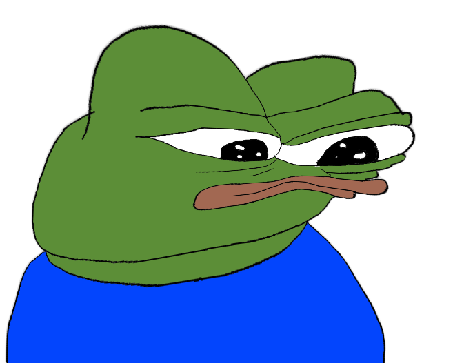 Pepe looking down — Pepe meme