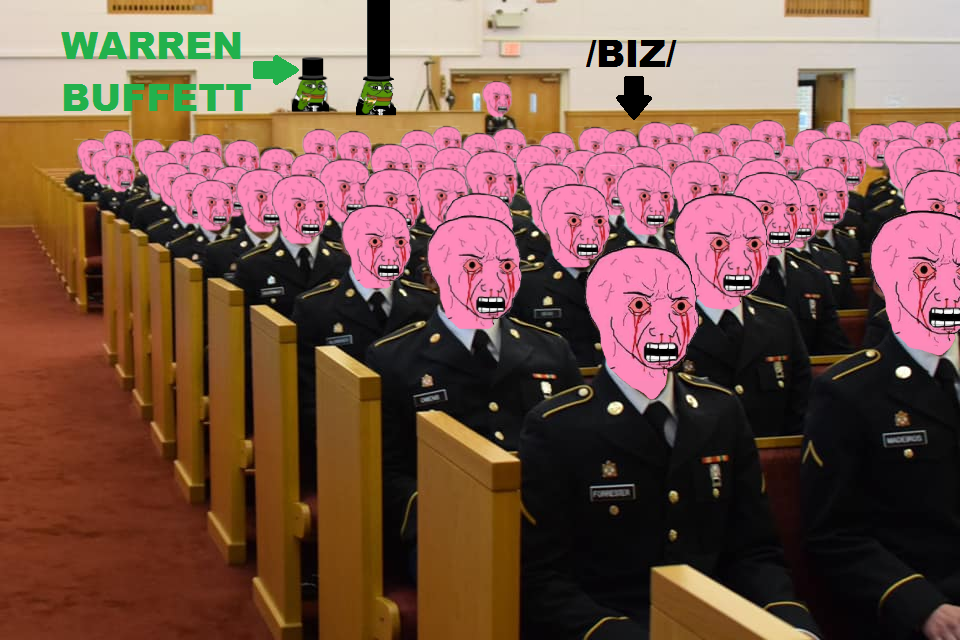 Pink wojaks of biz in church — Wojak meme