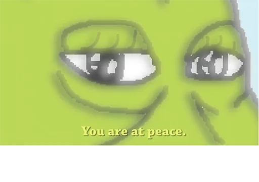 You are at peace meditation Groyper sticker — Sticker Packs meme