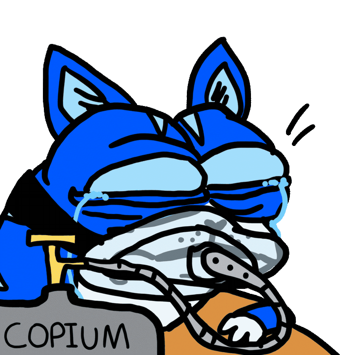 Toshi cat breathing copium — $TOSHI meme
