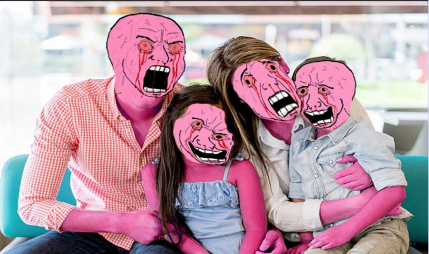 Pink wojak family — Wojak meme