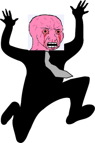 Pink wojak running — Wojak meme