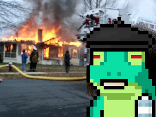 Burn Down Frog — Templates meme