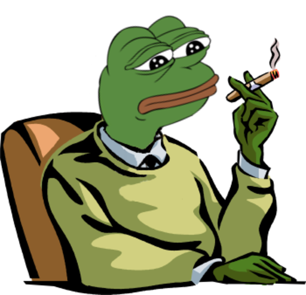 Pepe smokes thinks — Pepe meme