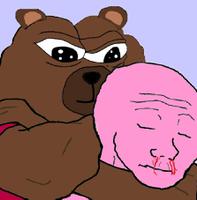Bobo chokes pink wojak — Bobo meme