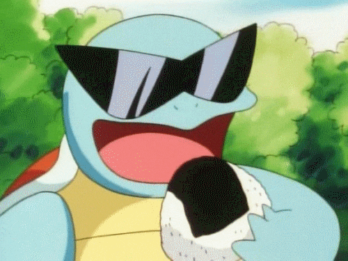 Squirtle Eating Onigiri — Reaction meme