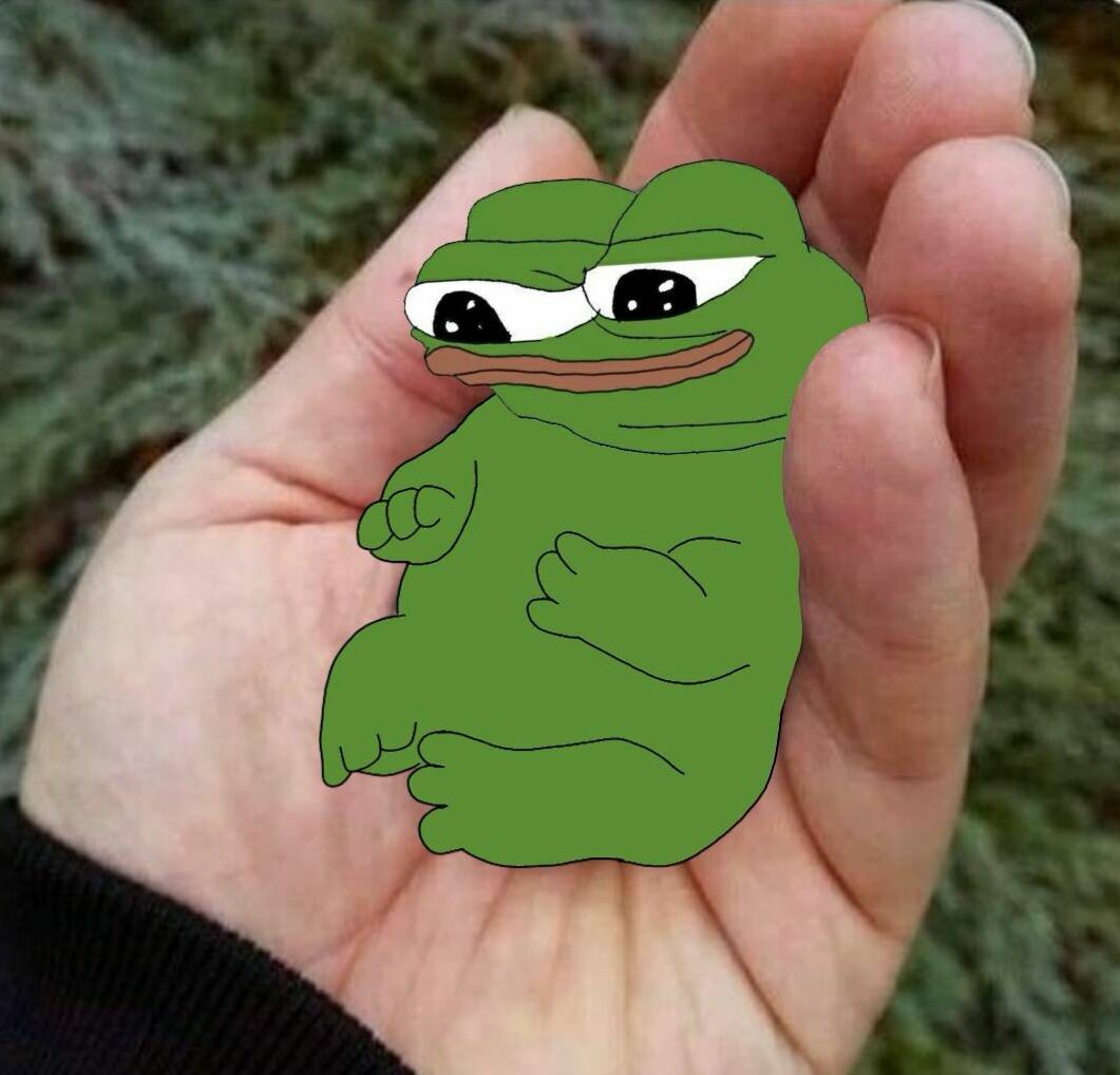 Pepe baby in hand — Pepe meme