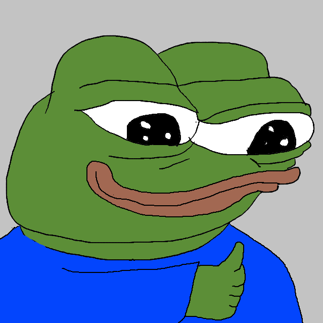 Pepe smiling giving thumbs up — Pepe meme