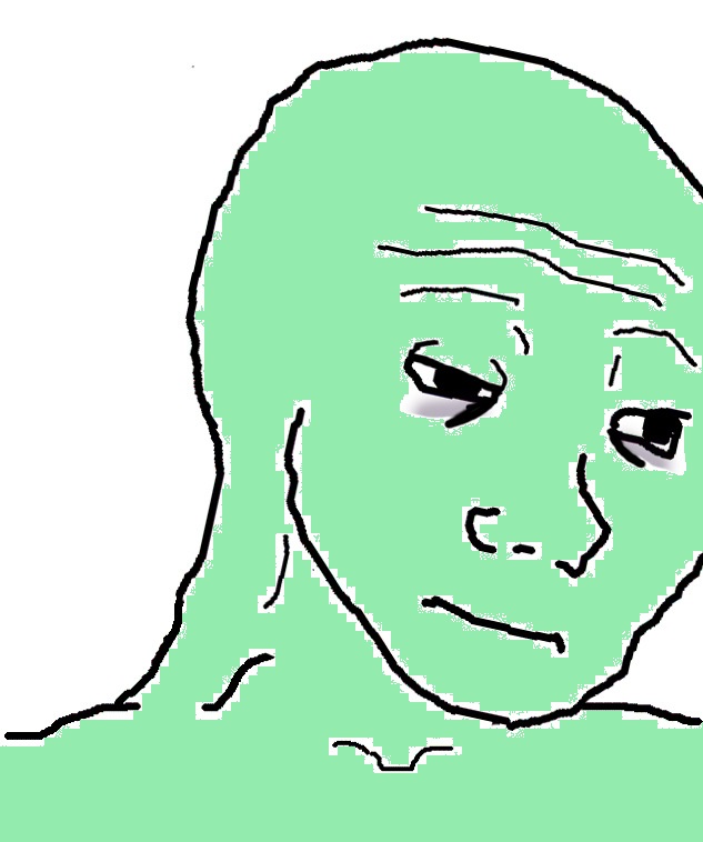 Green wojak depressed — Wojak meme