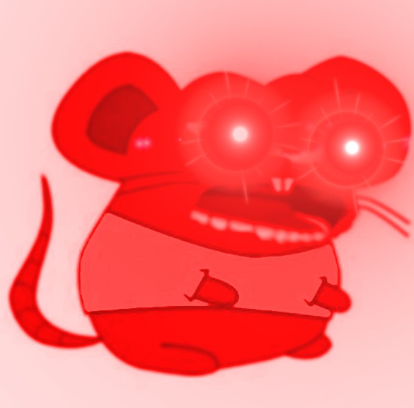 Red angry pepe mouse — Pepe meme