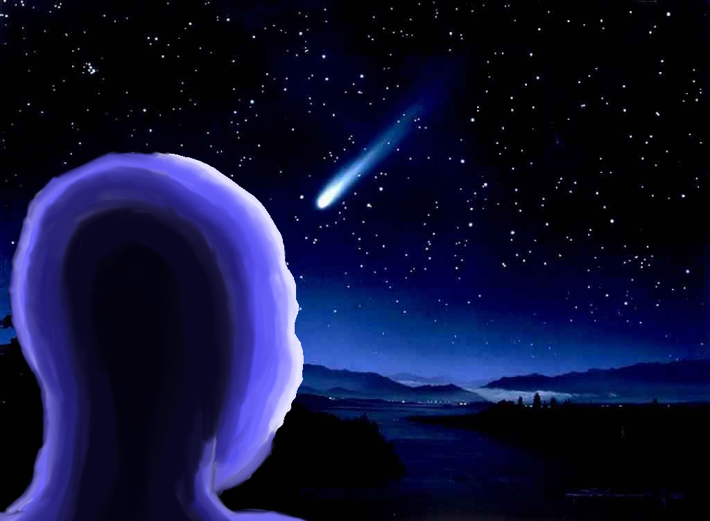 Wojak looking at comet — Wojak meme