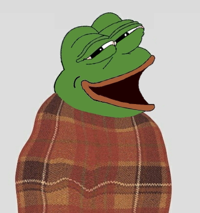 Pepe comfy laughing — Pepe meme