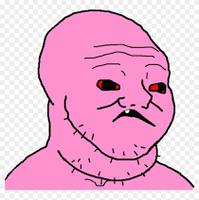 Brainlet pink dumb face — Brainlet meme